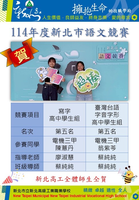 114新北市語文競賽得獎海報2圖片